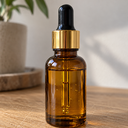 Sōlune Fragrance Oil, 30 ml bottle in natural light