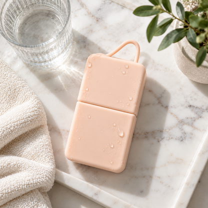 Pink Frosté Ice Facial on a marble counter
