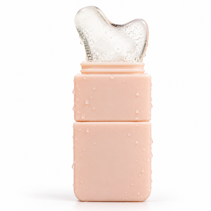 Frosté Ice Facial with clear ice and water droplets