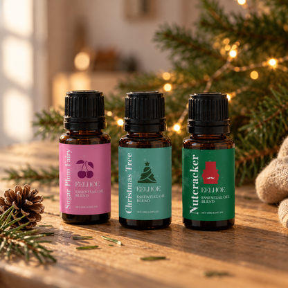 Sōlune Holiday Oil Trio, three 10 ml fragrance oil bottles