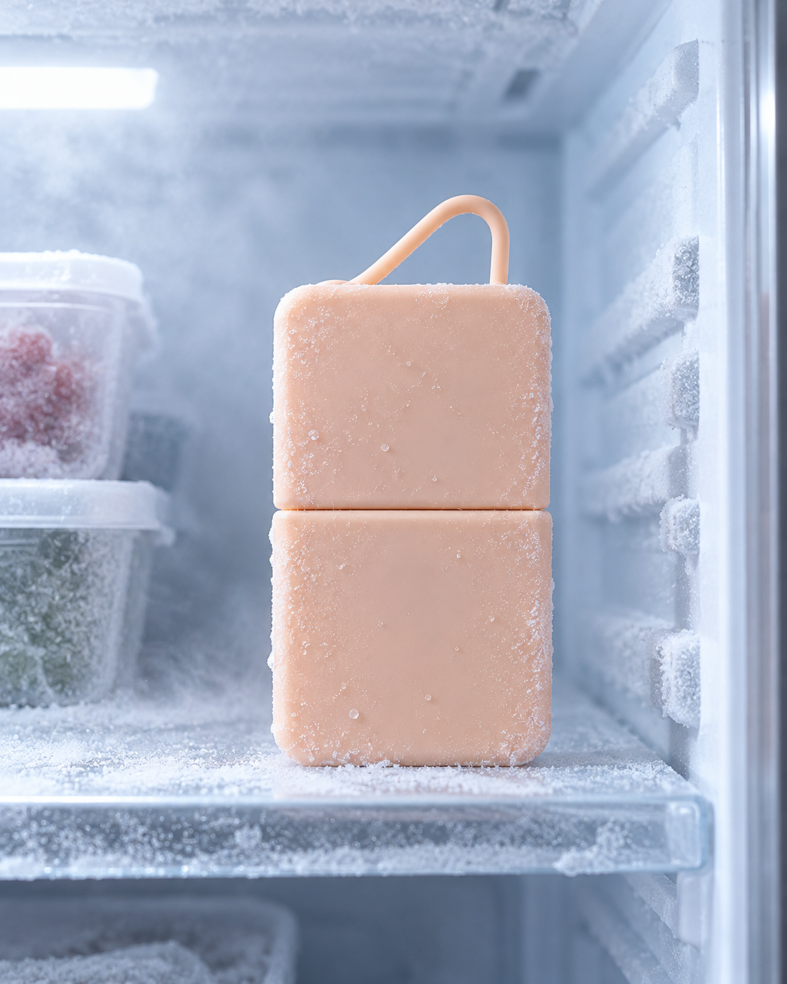 Peach Frosté Ice Facial, frosted from the freezer