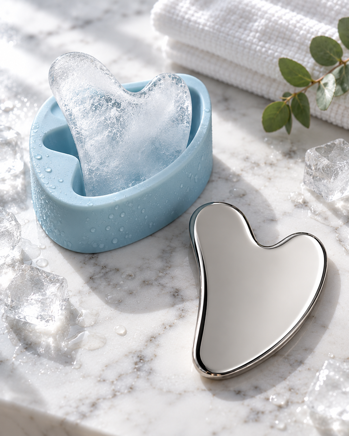 Sculpté gua sha with ice