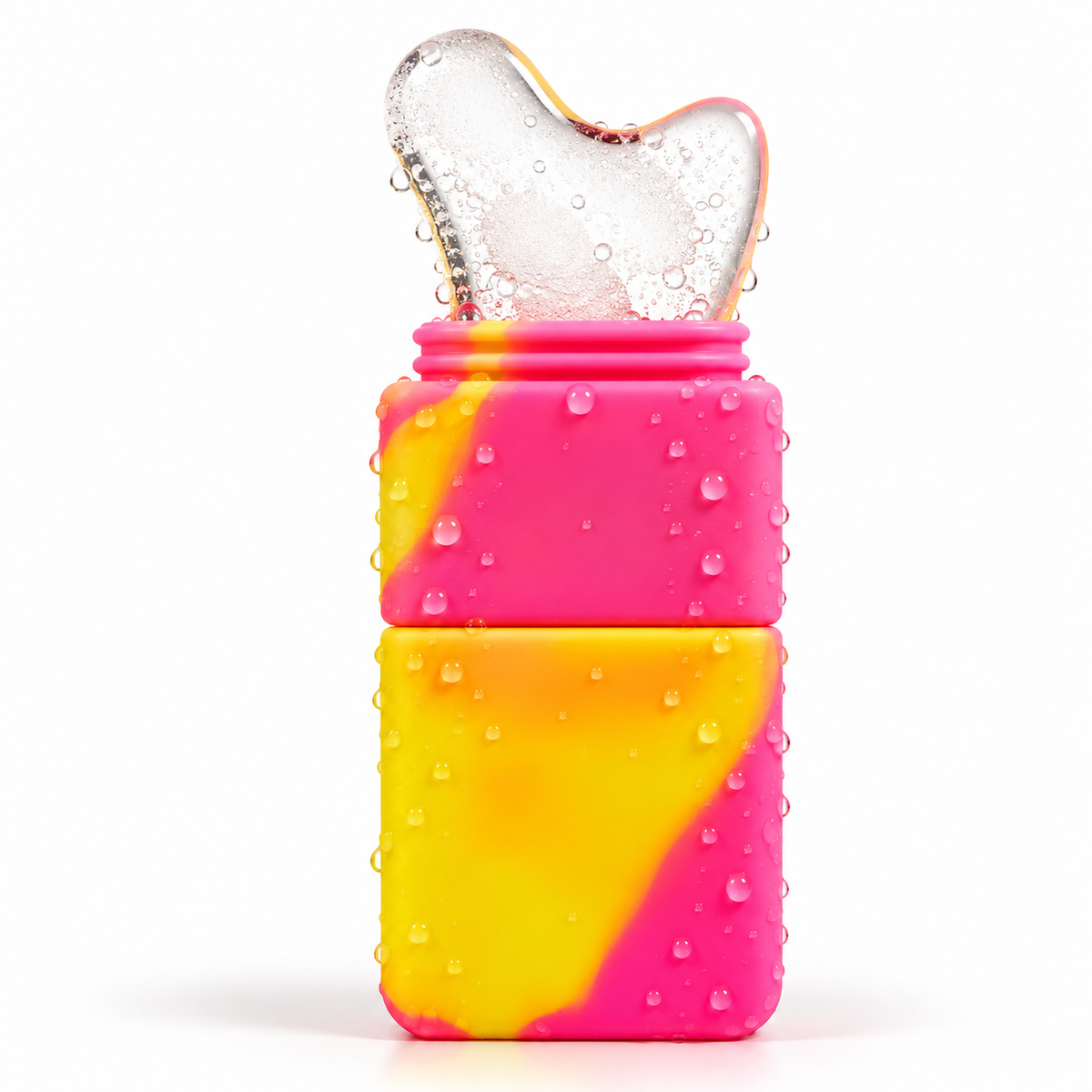 Frosté Ice Facial with frozen ice and water droplets