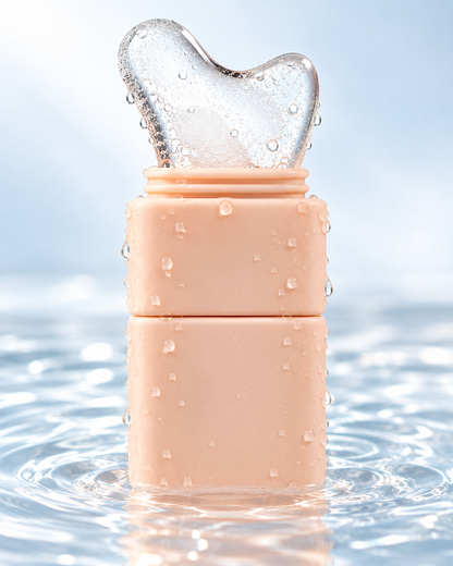Peach Frosté Ice Facial filled with ice