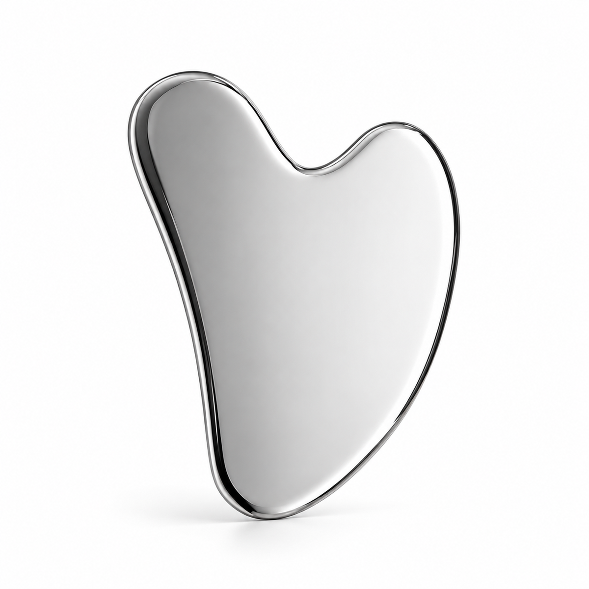 Sculpté stainless steel gua sha with a mirror finish