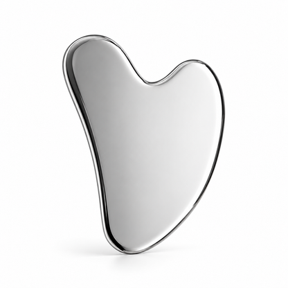 Sculpté stainless steel gua sha with a mirror finish